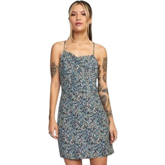 RVCA multicolor printed mini dress size XL NWT - Picture 1 of 7